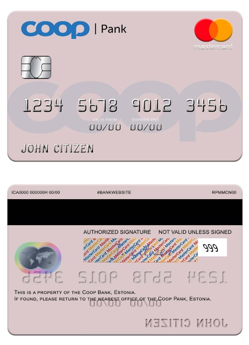 Estonia Coop Pank mastercard